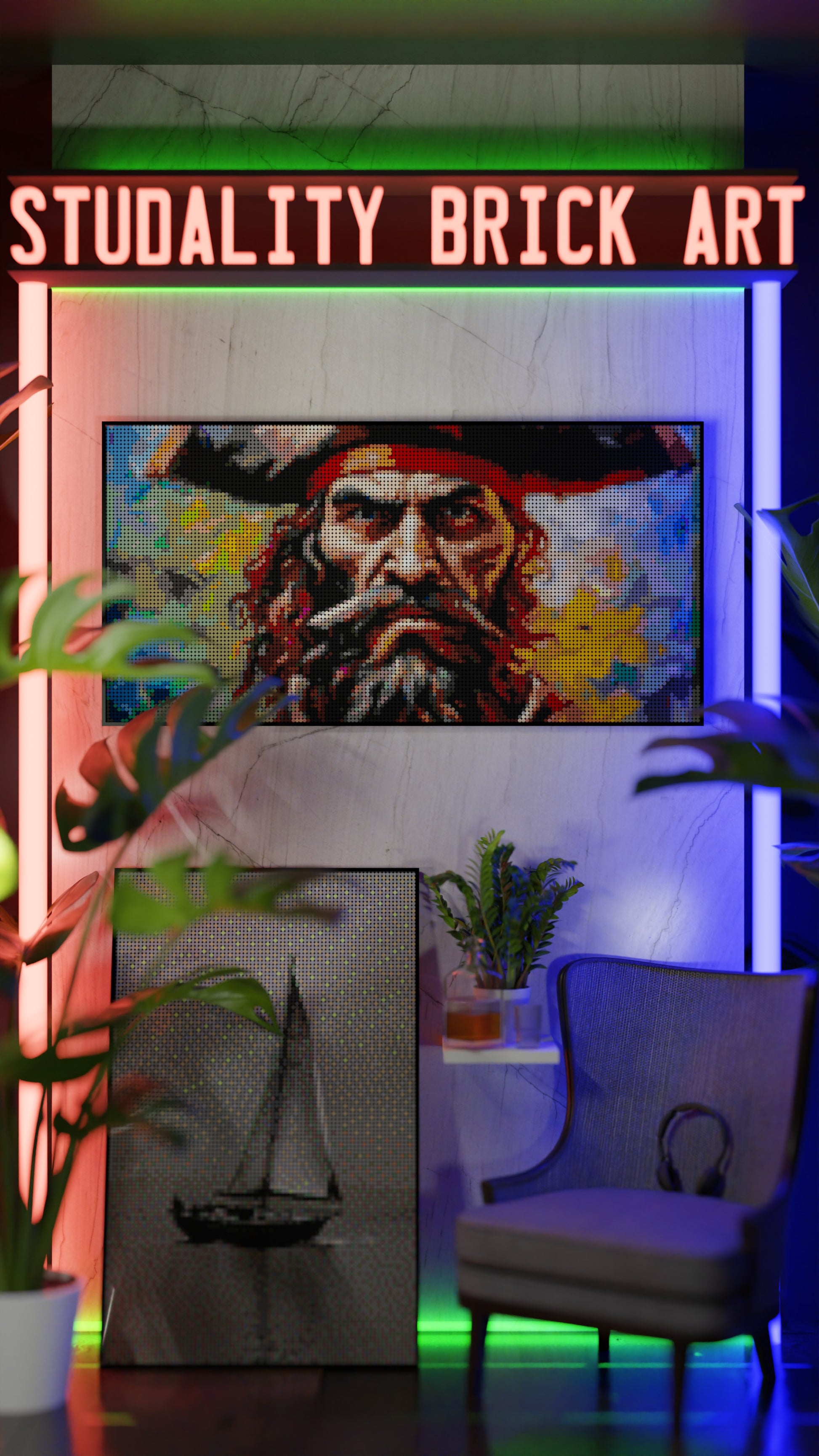 Captain Dreadheart (13,433 Pieces)  | Brick-Art Mosaic Set