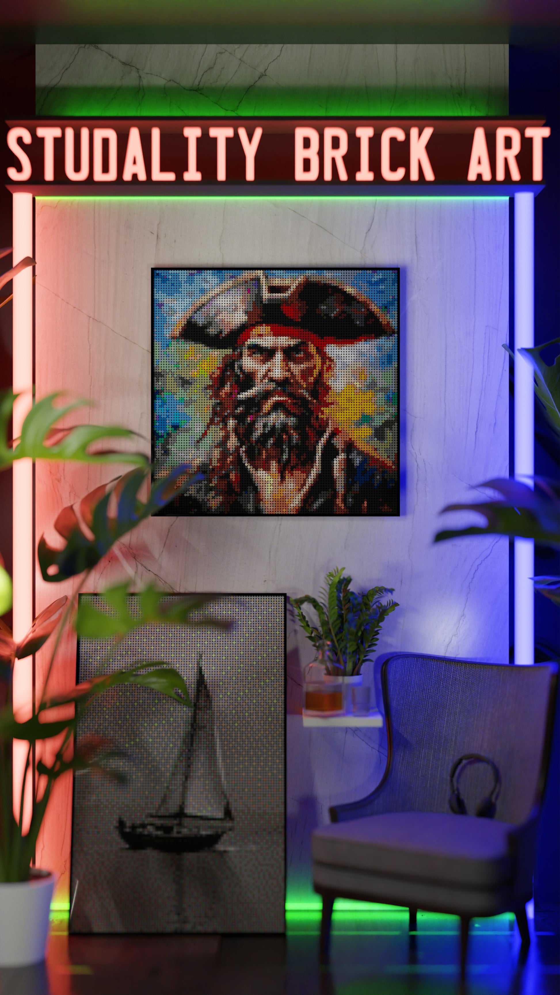 Captain Dreadheart (9,700 Pieces)  | Brick-Art Mosaic Set