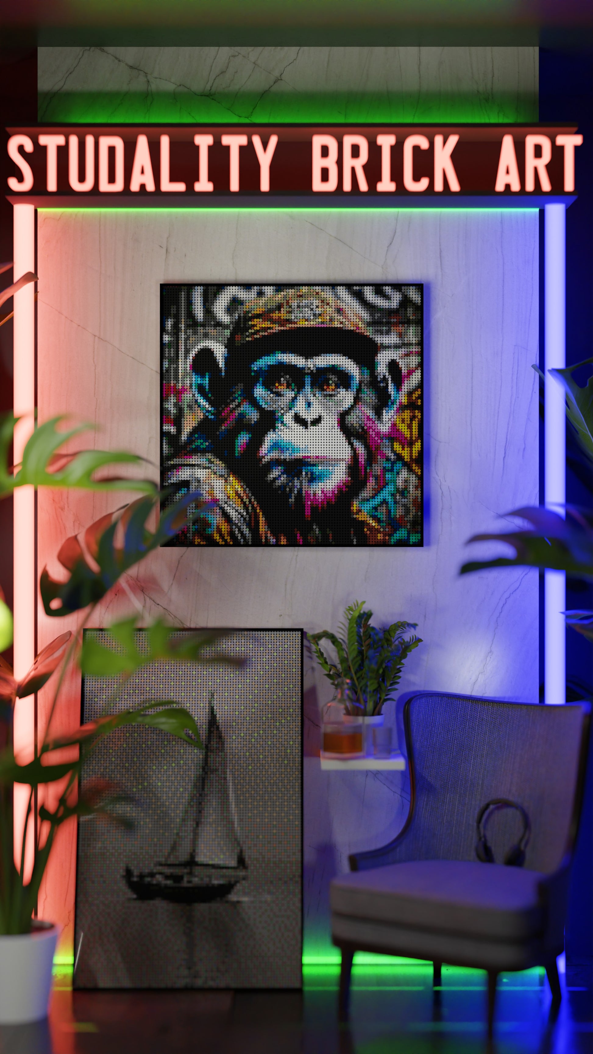 Ape Hop Movement (9,700 Pieces)  | Brick-Art Mosaic Set