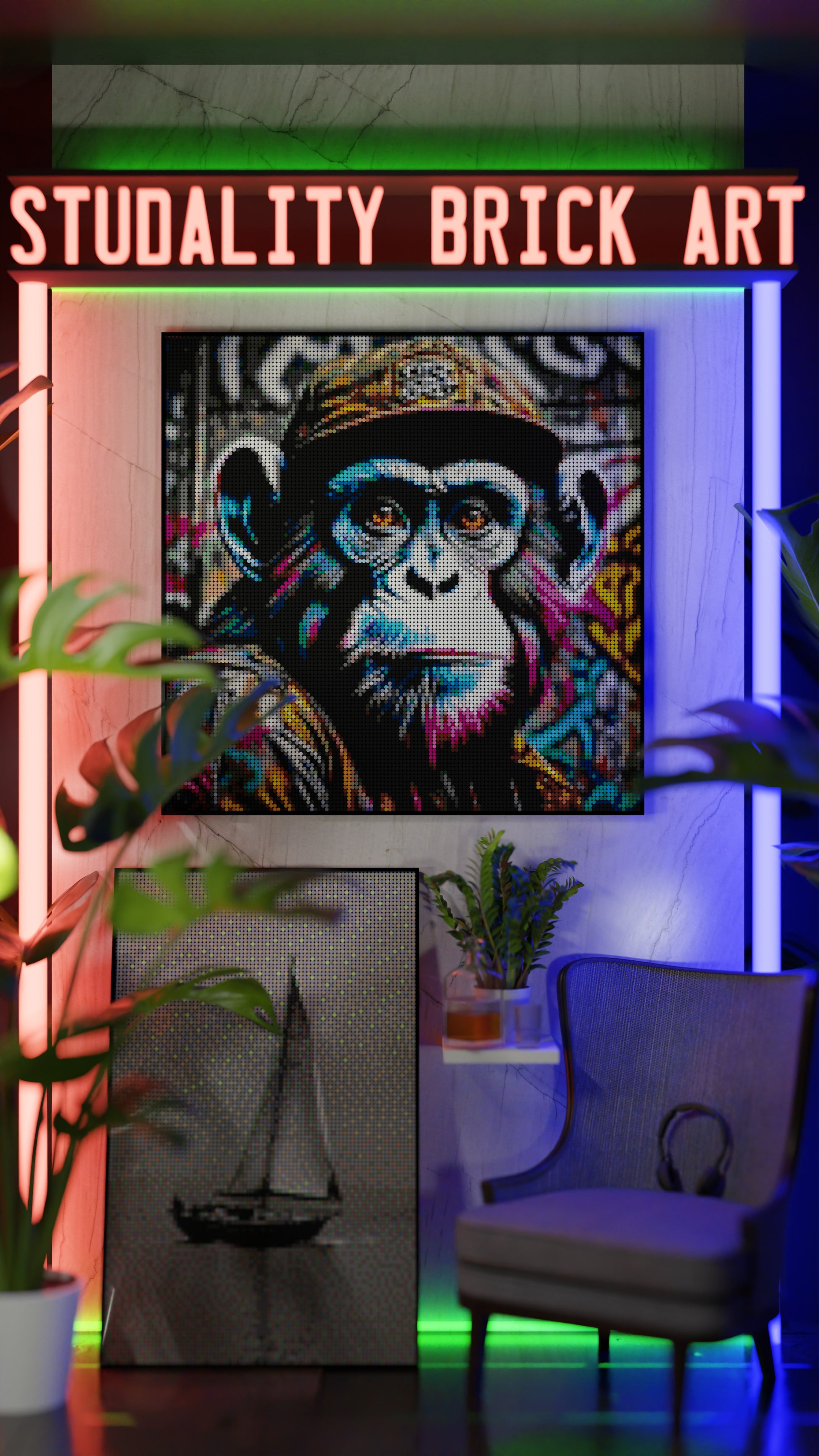 Ape Hop Movement (17,132 Pieces)  | Brick-Art Mosaic Set