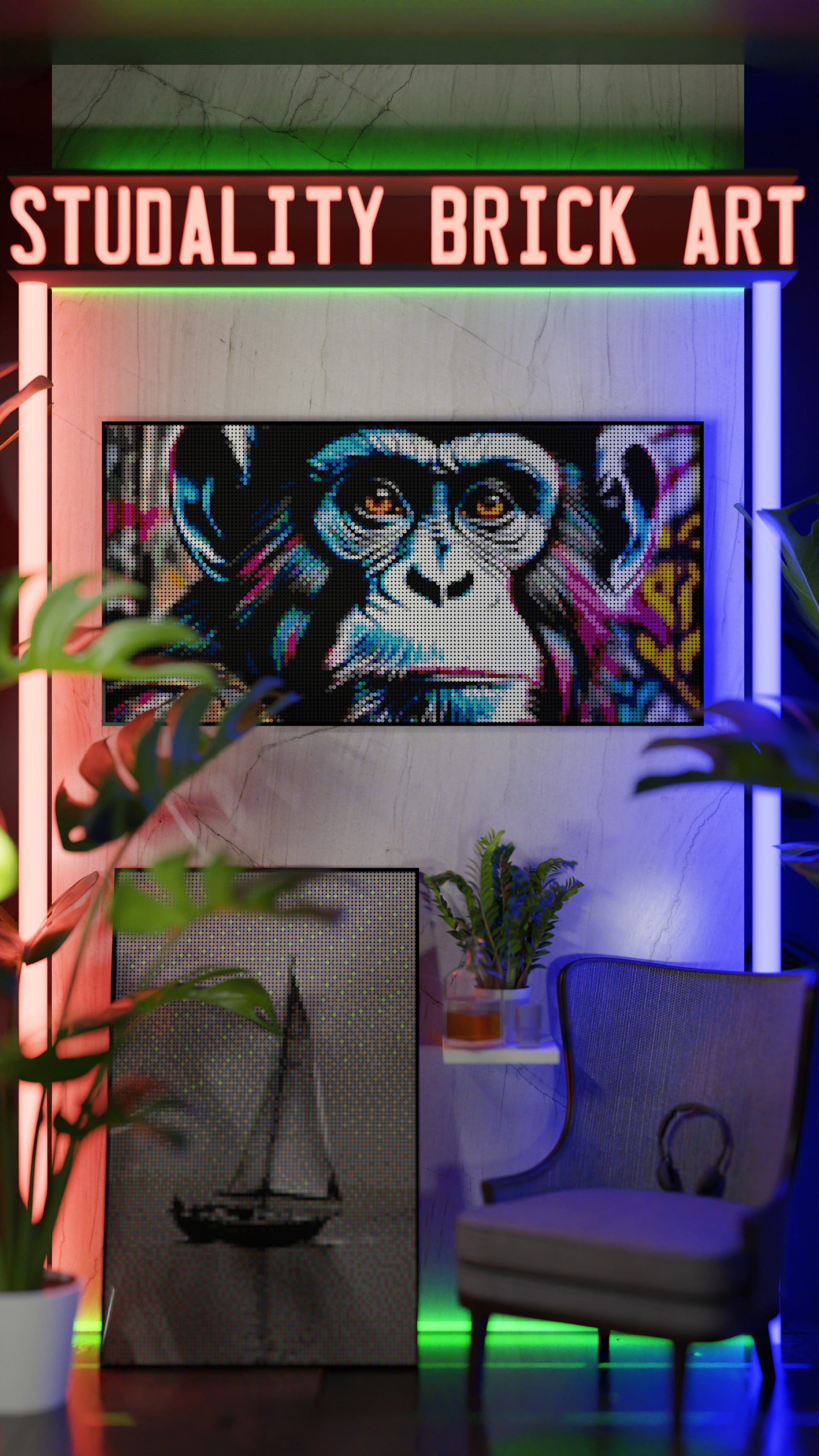 Ape Hop Movement (13,433 Pieces)  | Brick-Art Mosaic Set
