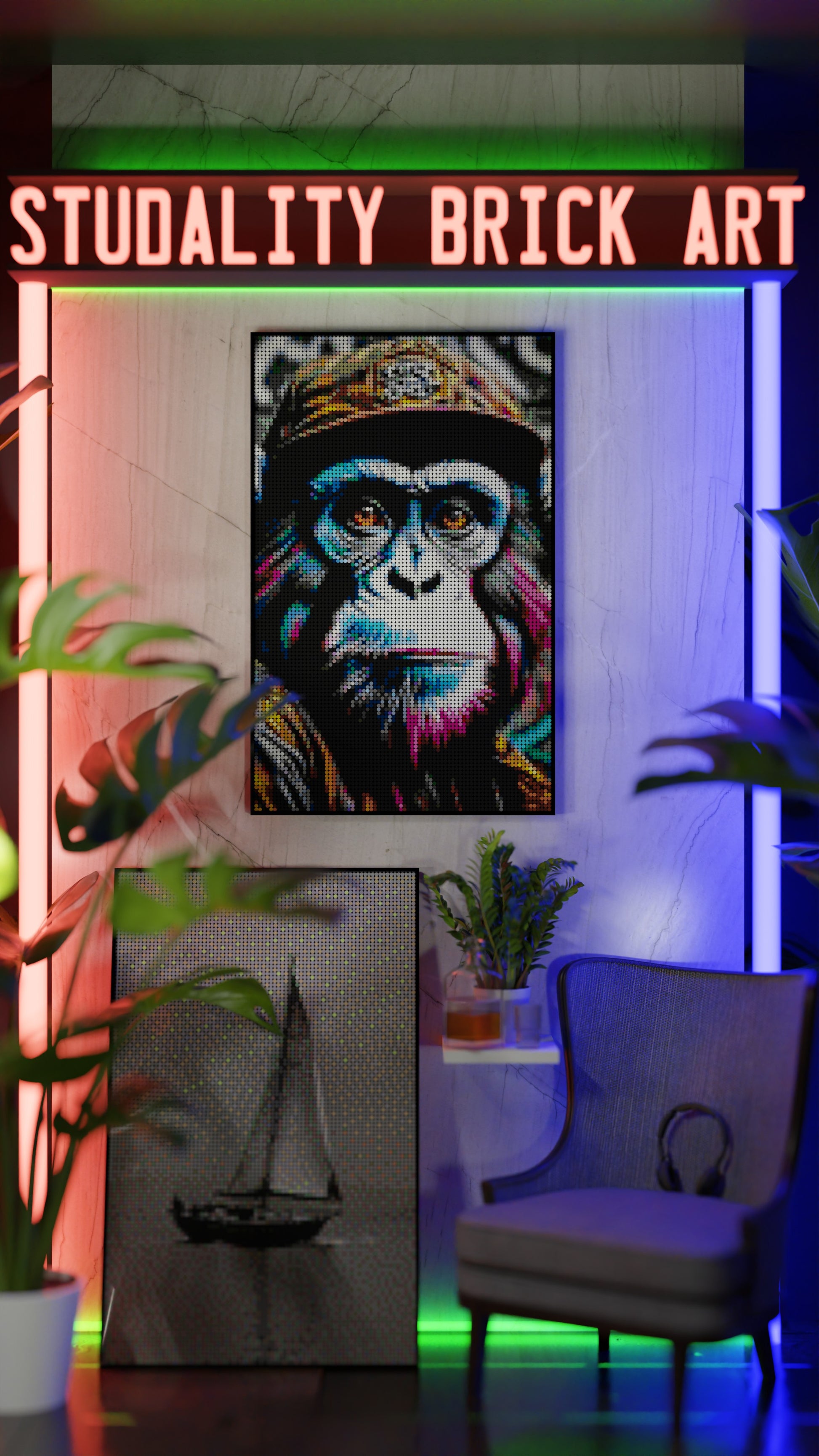 Ape Hop Movement (10,769 Pieces)  | Brick-Art Mosaic Set
