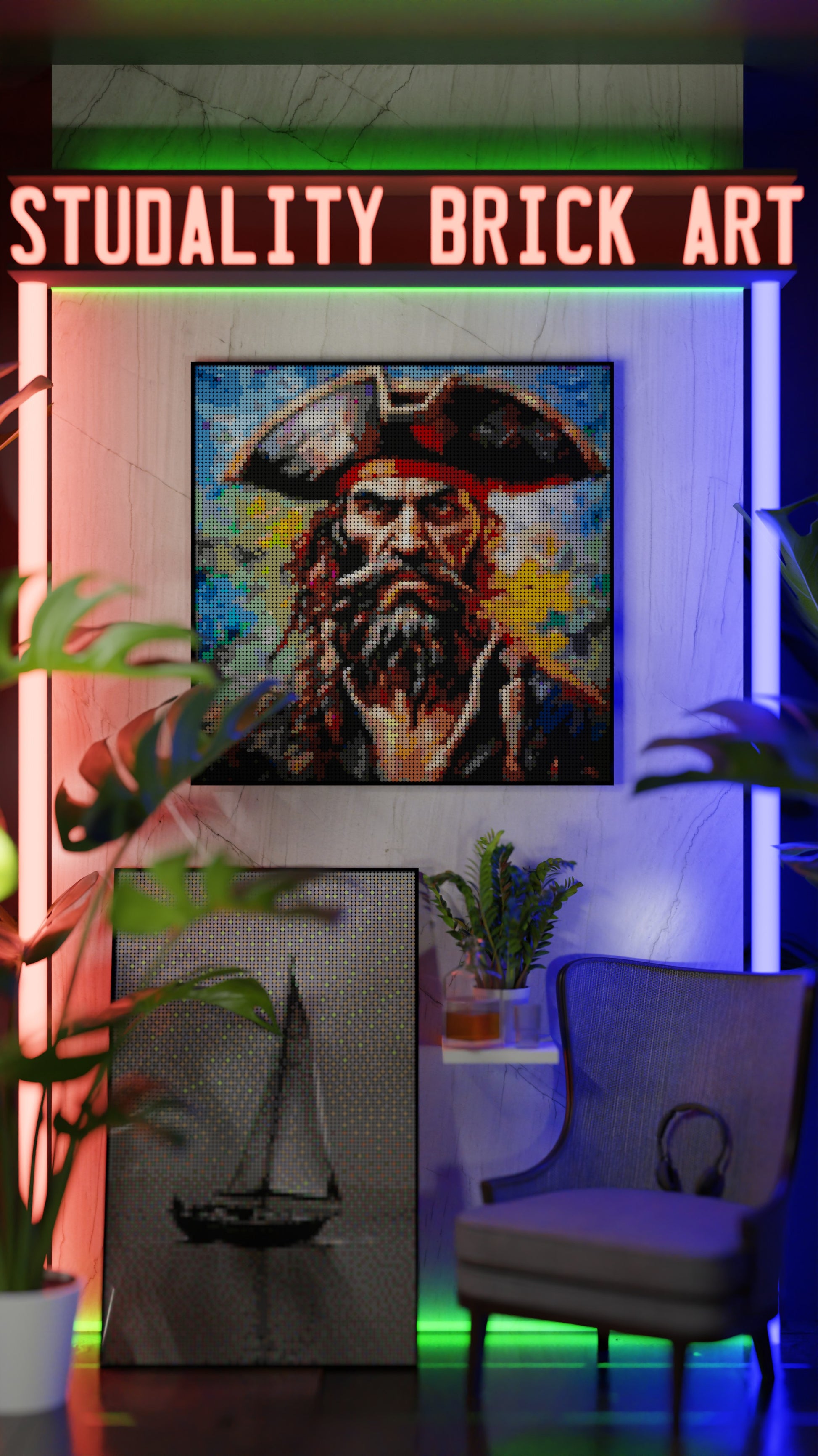 Captain Dreadheart (13,153 Pieces)  | Brick-Art Mosaic Set