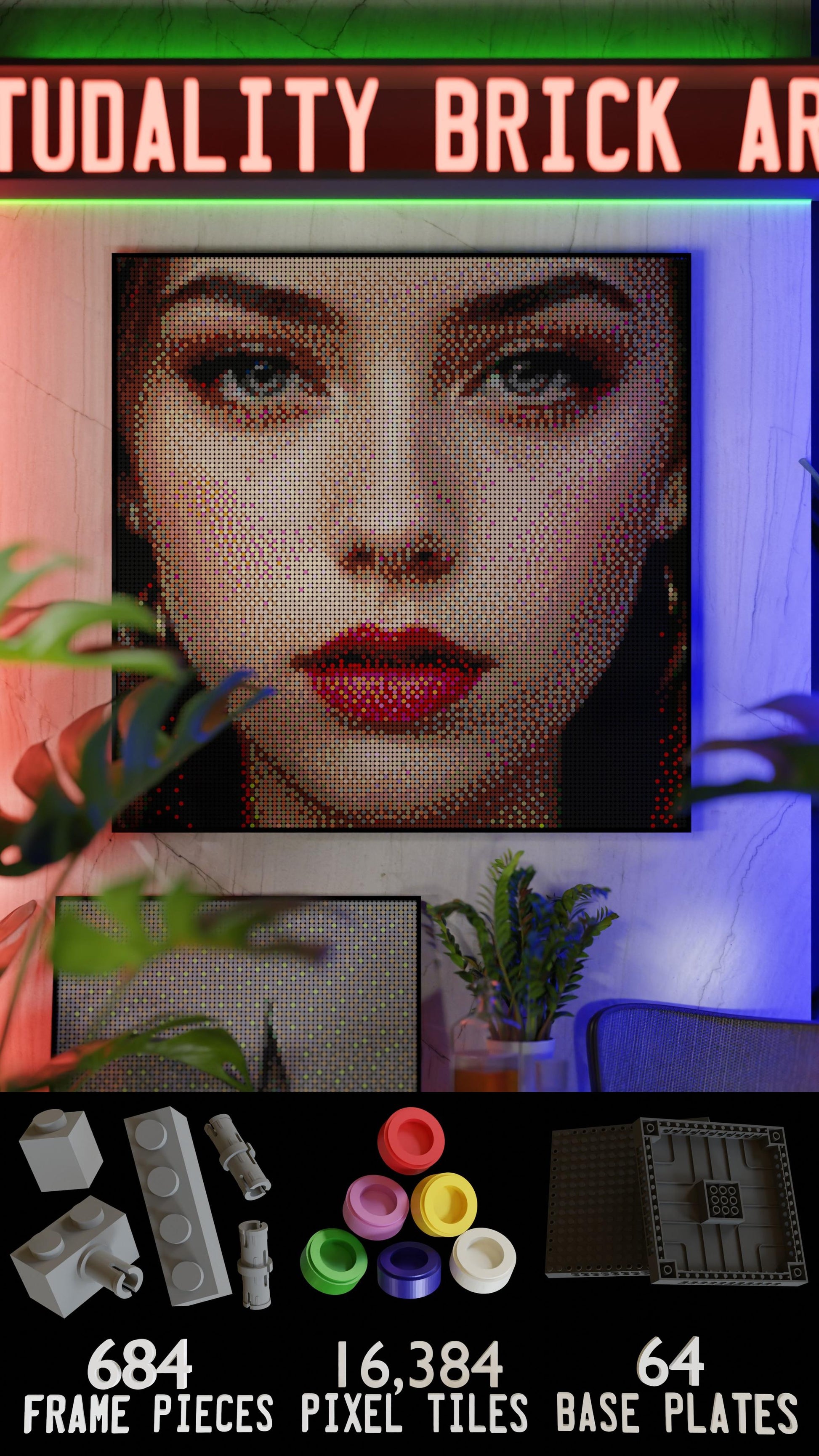 The Alluring Stare (17,132 Pieces)  | Brick-Art Mosaic Set