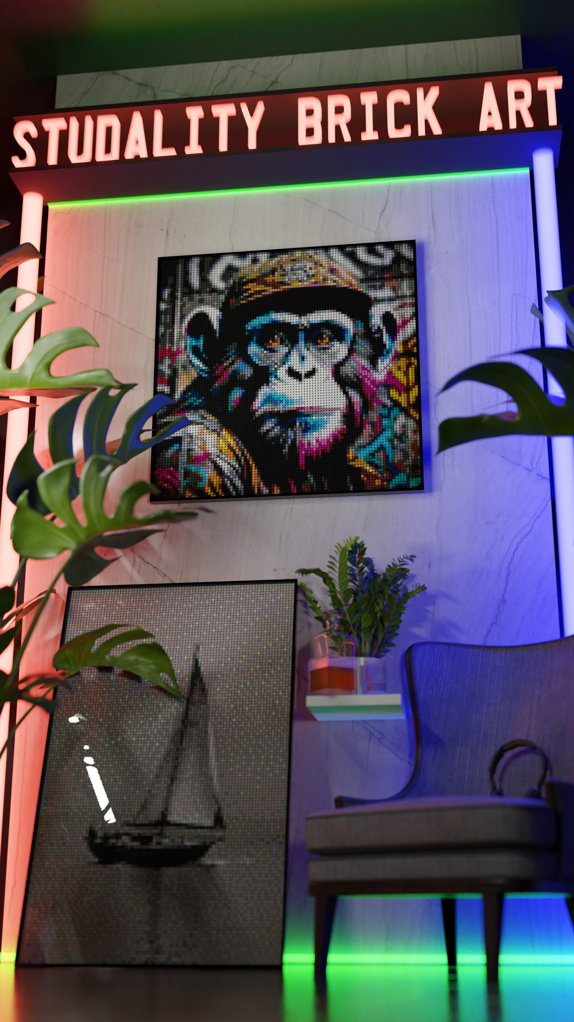 Ape Hop Movement (9,700 Pieces)  | Brick-Art Mosaic Set