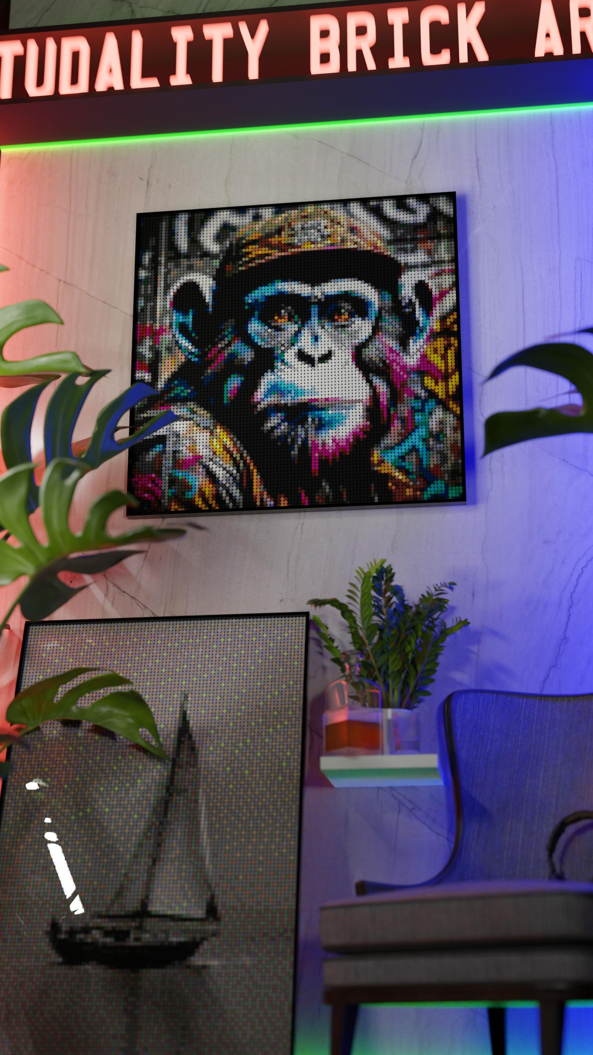 Ape Hop Movement (9,700 Pieces)  | Brick-Art Mosaic Set