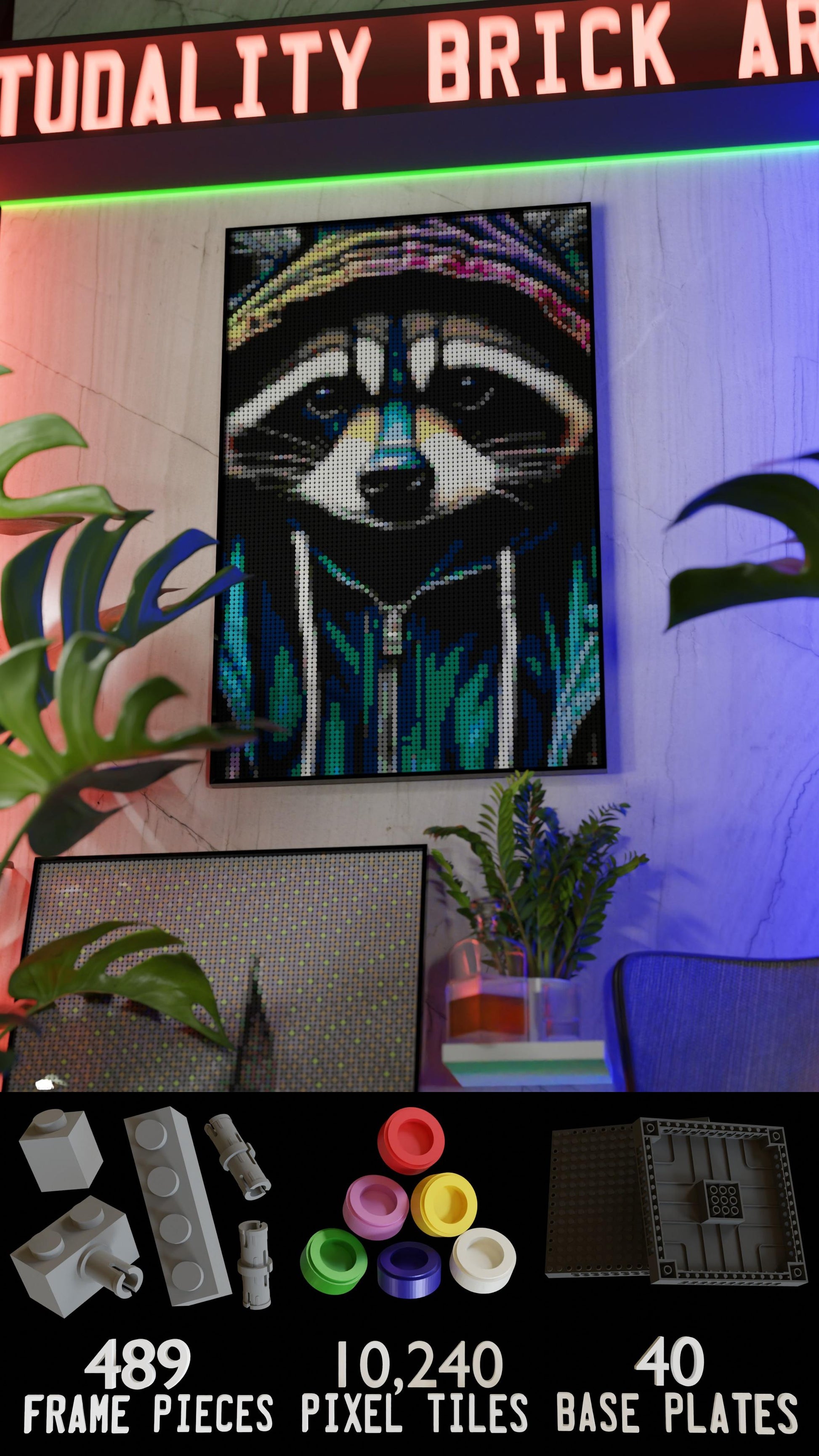 Raccoonaissance (10,769 Pieces)  | Brick-Art Mosaic Set