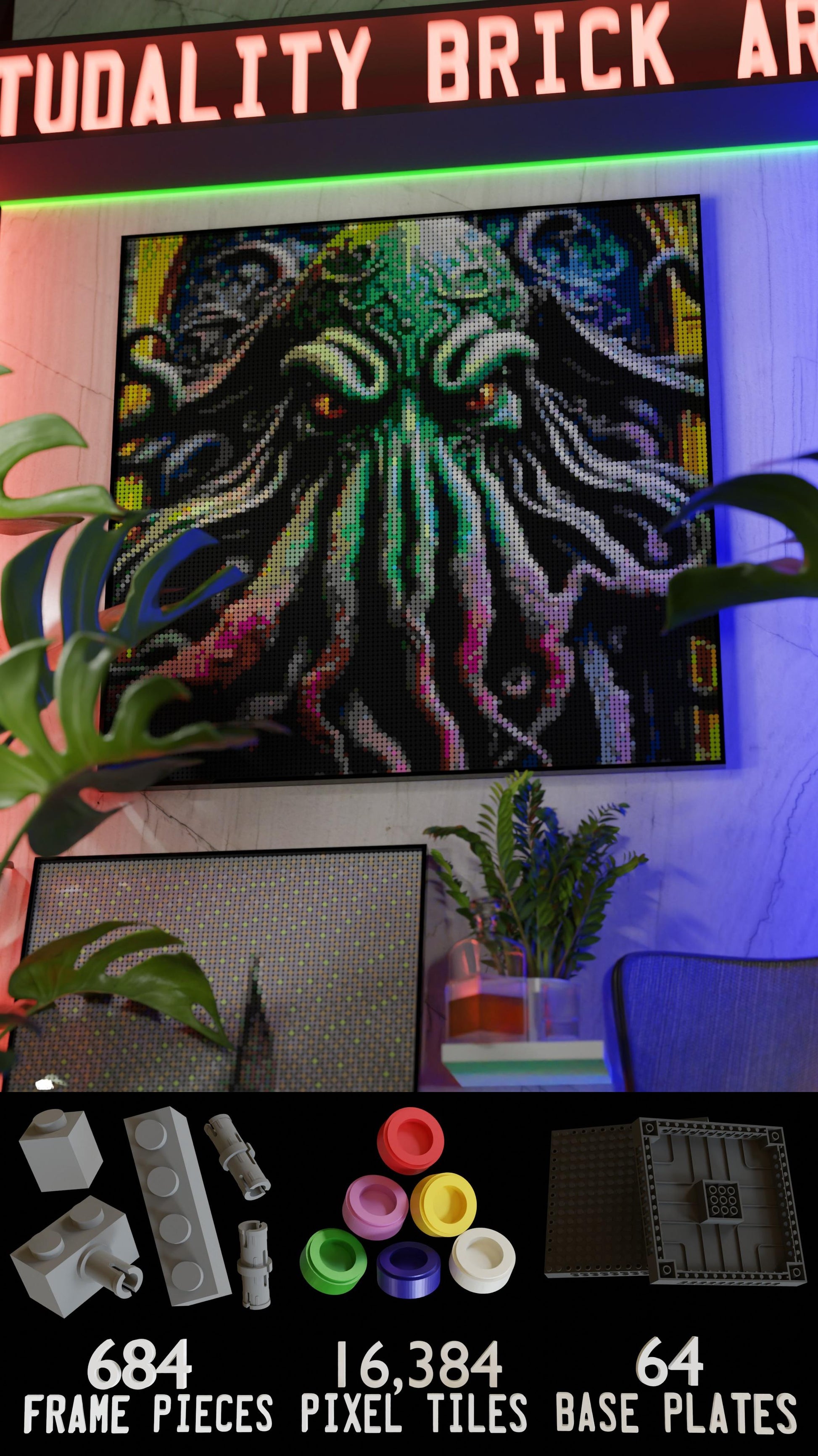 Arrival of Cthulhu (17,132 Pieces)  | Brick-Art Mosaic Set